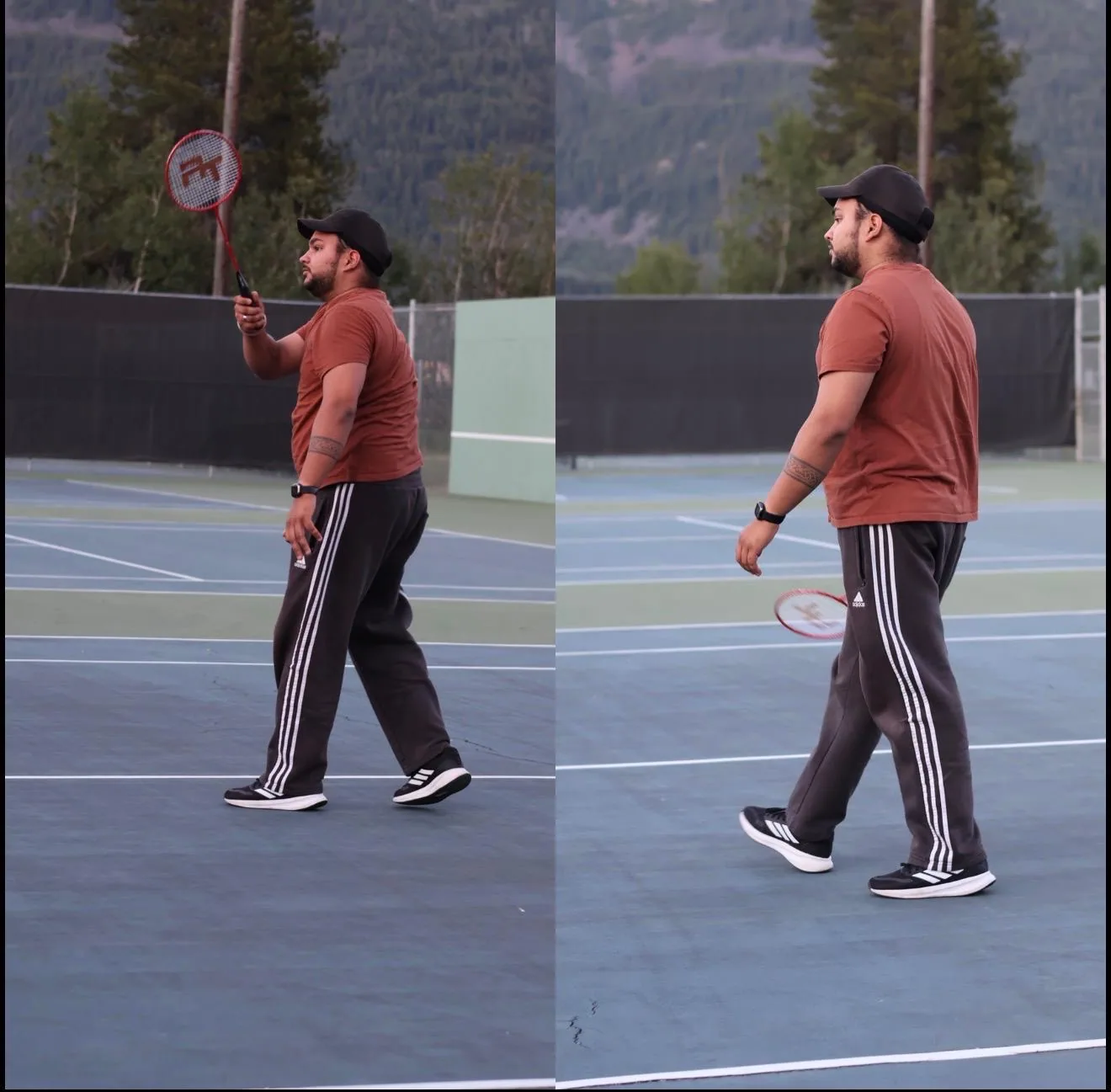 Ramandeep playing badminton